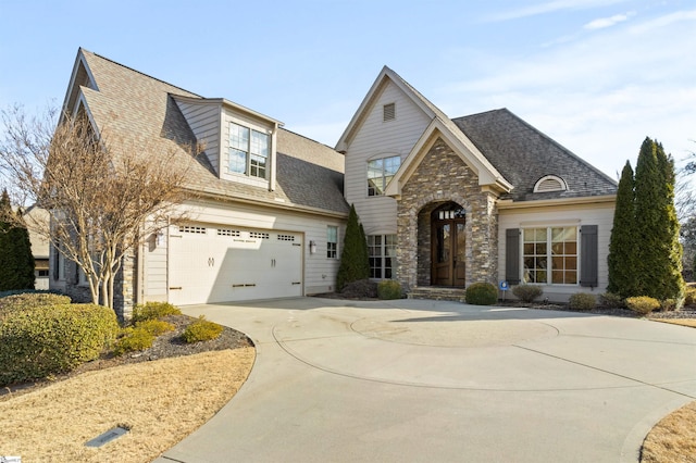 view of front of house featuring a garage