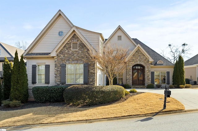 view of front of property with french doors