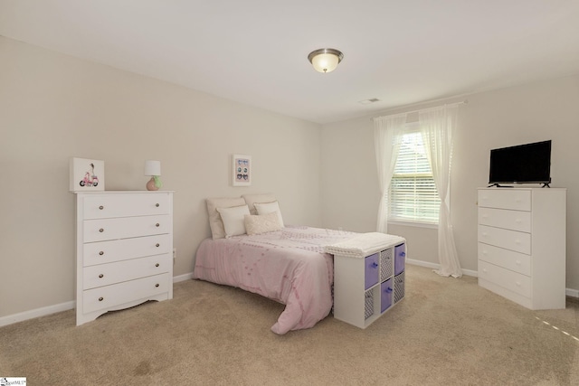 view of carpeted bedroom