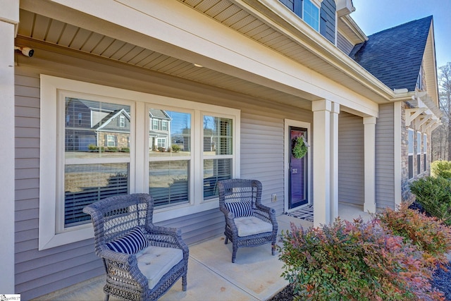 entrance to property with a porch