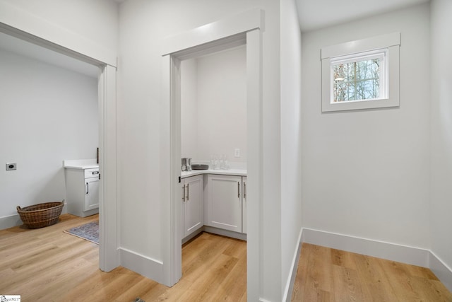 interior space with wood-type flooring