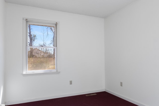 view of spare room