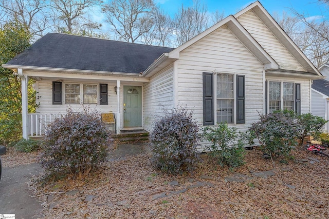 view of front of home featuring covered porch