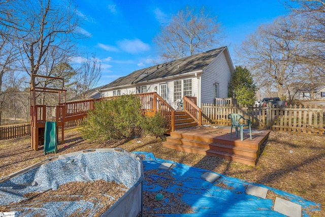 view of wooden deck