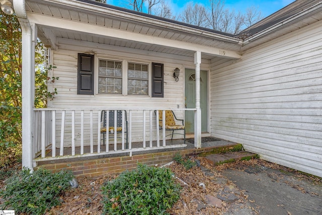 view of doorway to property