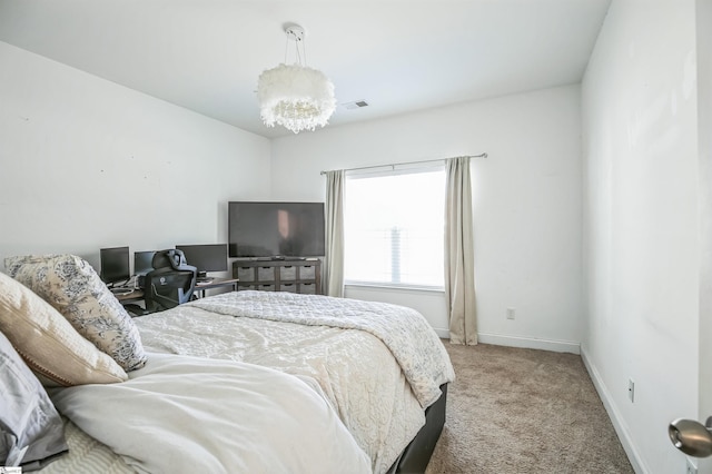 bedroom featuring carpet