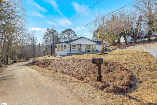 view of front of property with a porch