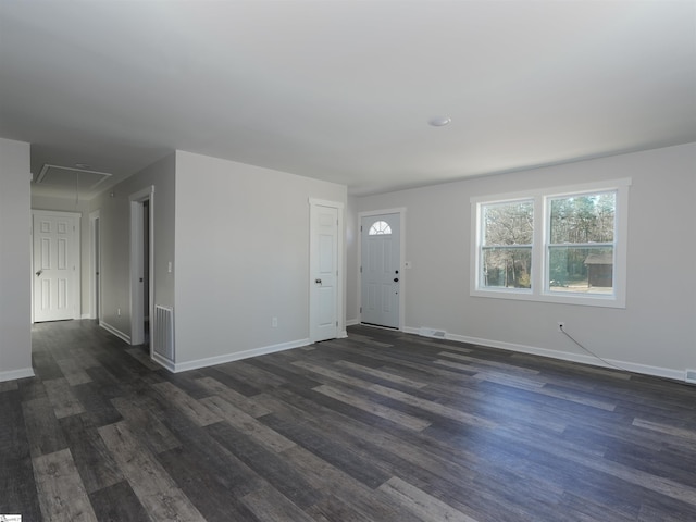 interior space featuring dark hardwood / wood-style flooring