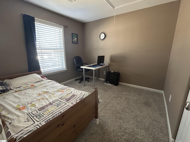 view of carpeted bedroom