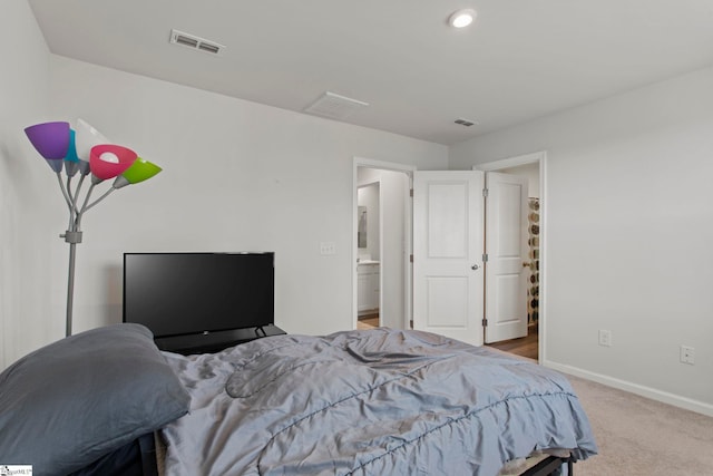 view of carpeted bedroom