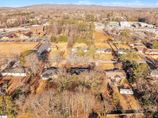 aerial view featuring a mountain view