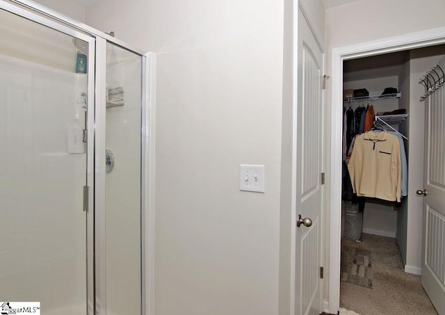 bathroom featuring an enclosed shower