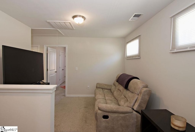 view of carpeted living room