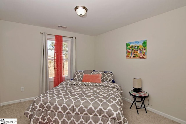 view of carpeted bedroom