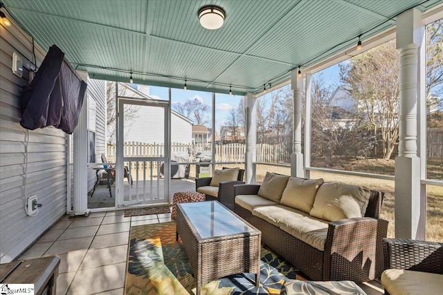 view of sunroom / solarium