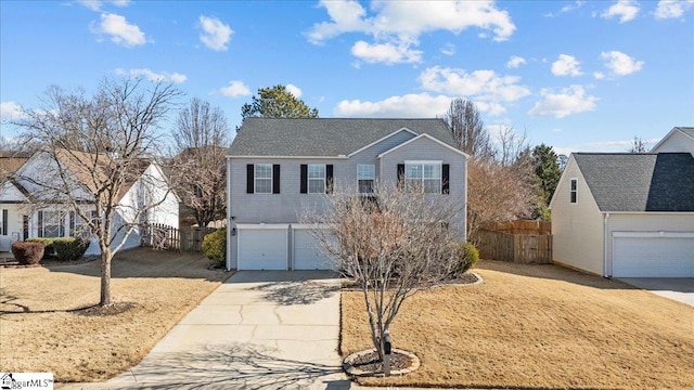 front of property featuring a garage