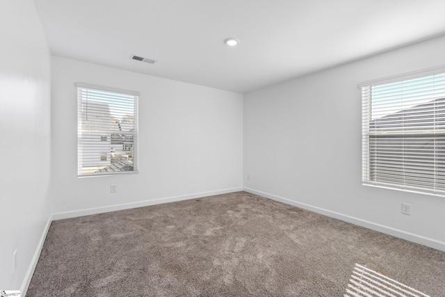 spare room featuring carpet floors