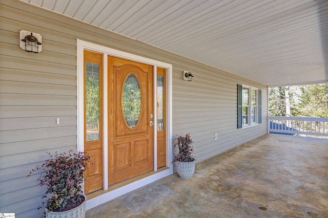 view of doorway to property