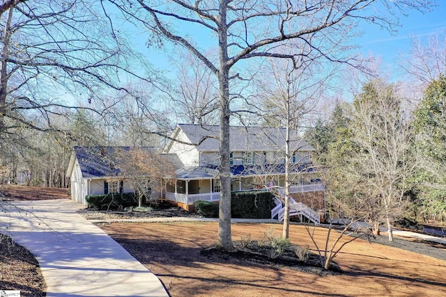 view of front of house with covered porch