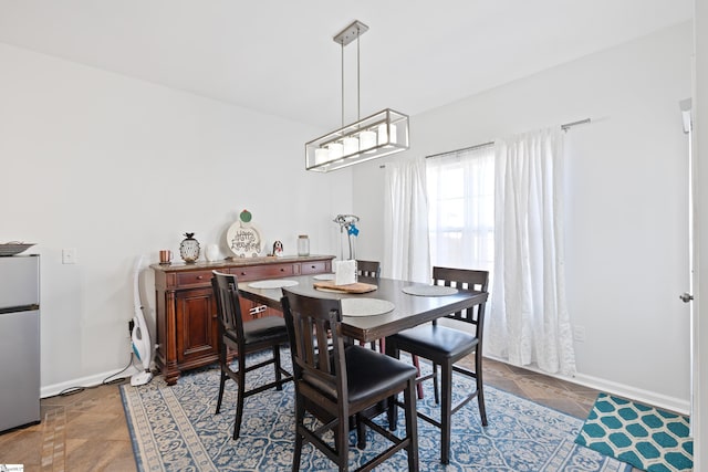 view of dining area