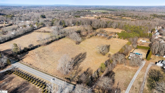 drone / aerial view with a rural view