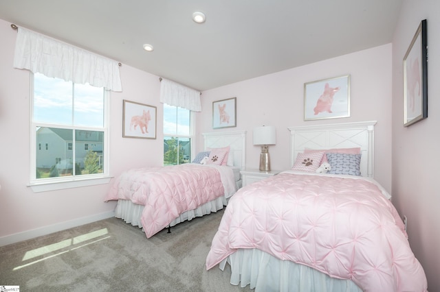 view of carpeted bedroom