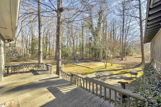 view of wooden terrace