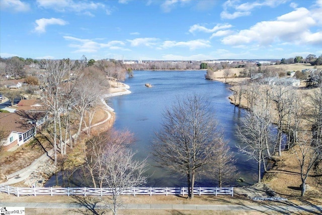 view of water feature