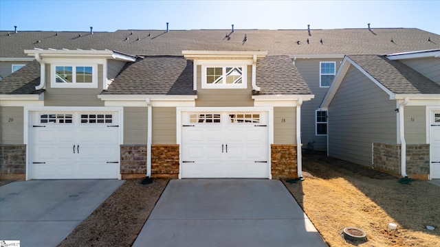 view of front of home featuring a garage