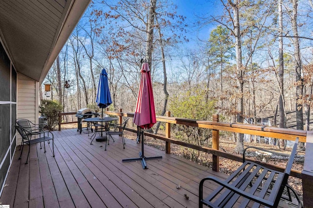 view of wooden terrace