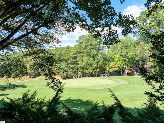 view of home's community featuring a lawn