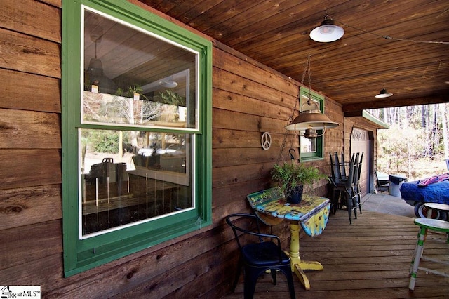 view of wooden terrace