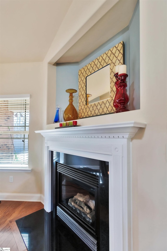 interior details with wood-type flooring