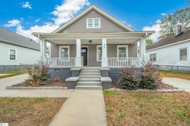 bungalow with covered porch