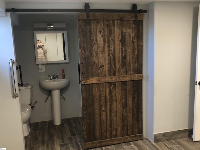 bathroom with toilet and sink