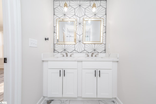 bathroom with vanity