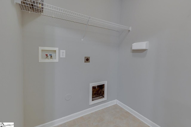 laundry room featuring hookup for a washing machine, gas dryer hookup, and electric dryer hookup