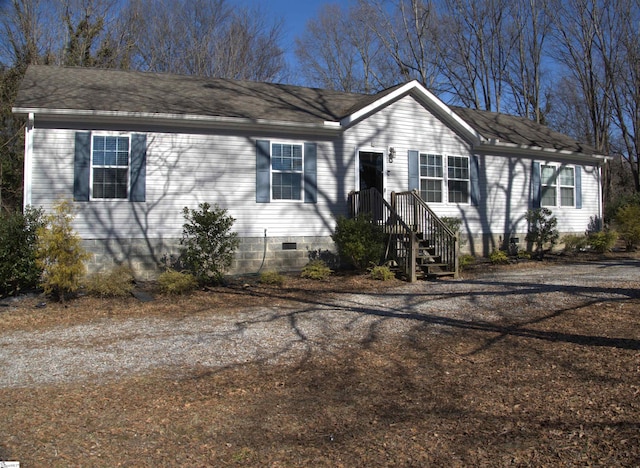 view of ranch-style home