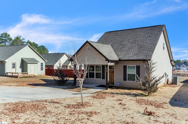 bungalow-style home featuring central AC