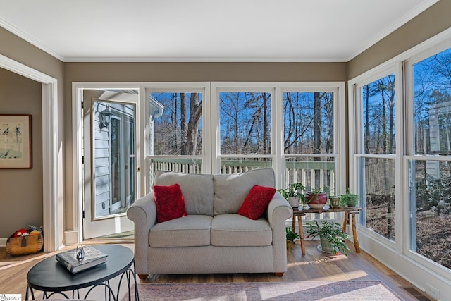 sunroom featuring plenty of natural light