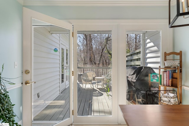 view of doorway to outside