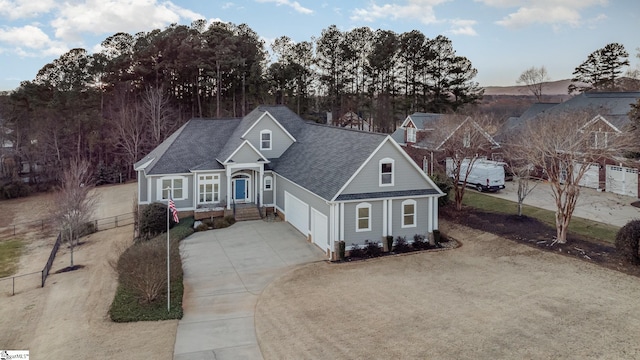 view of front facade with a garage