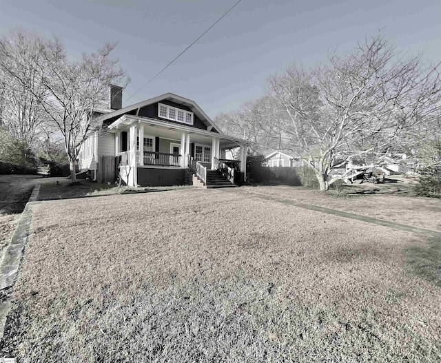 view of front of house with a porch