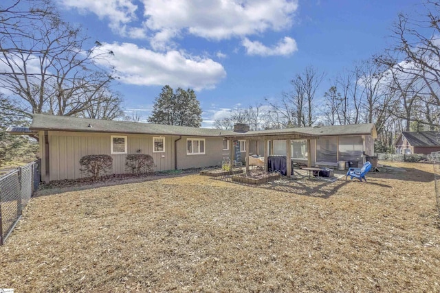 rear view of property with a patio