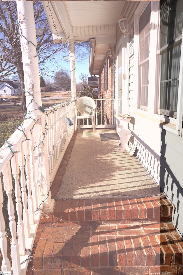 exterior space with a porch