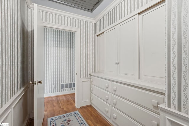 walk in closet featuring light wood-type flooring