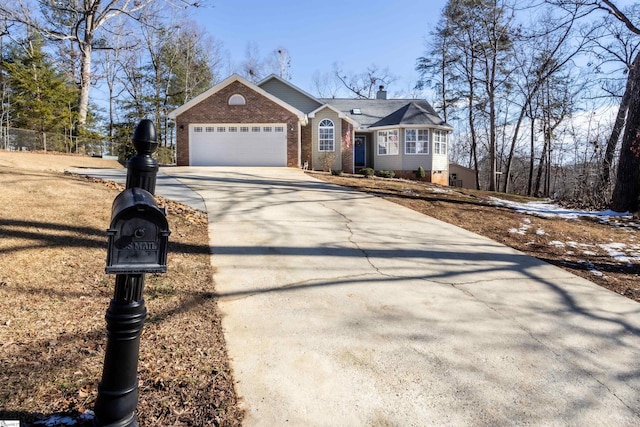 view of front of home featuring a garage