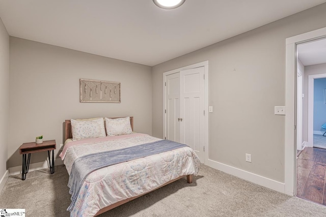 bedroom with carpet floors