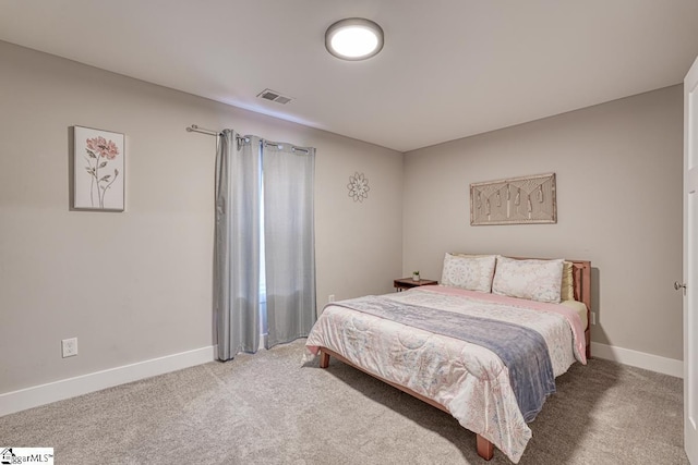 view of carpeted bedroom