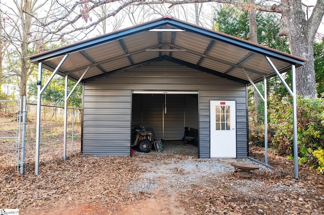 view of outdoor structure